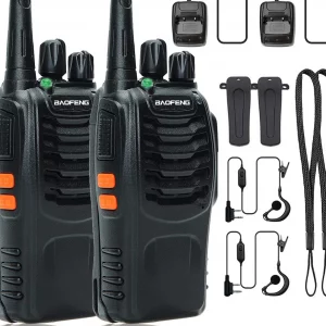 1 or 2 pairs of Baofeng BF-888S Walkie-Talkie UHF Two Way Radio 400-470MHz Frequency Range for Outdoor Adventures