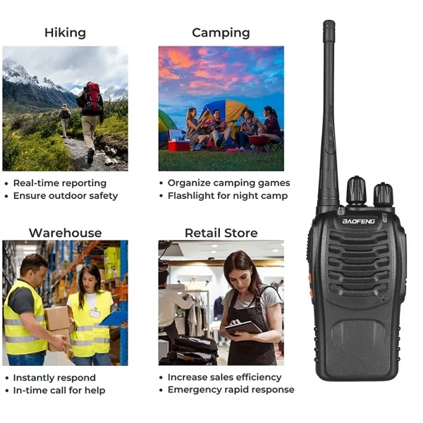 1 or 2 pairs of Baofeng BF-888S Walkie-Talkie UHF Two Way Radio 400-470MHz Frequency Range for Outdoor Adventures - Image 6