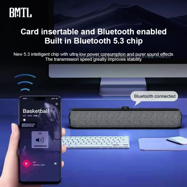2025 Christmas Gift Hot Selling, Bluetooth 5.3 Speakers Deep Bass Waterproof Long Playing Time - Image 4