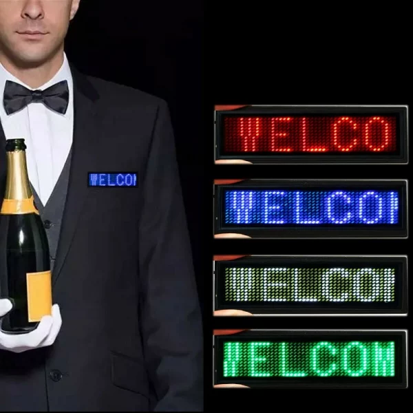 Bluetooth LED Module Name Badge DIY Programmable Scrolling Message Board Mini LED Display HD DIY Electronic Kit - Image 3