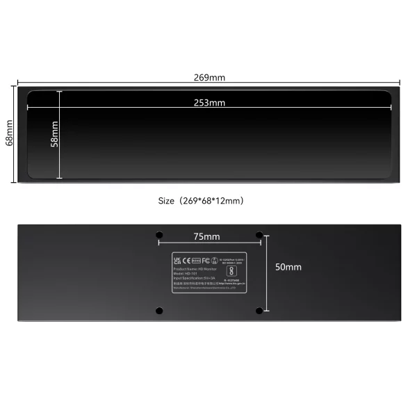 11.3 Inch Portable Touch Screen Monitor Small Size IPS Display VESA Compatible HDMI/USBC Dual Connectivity for Laptop Use - Image 2