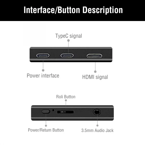 Anmite 16-Inch Portable Touch Monitor 1200P HDR 16:10 Low Blue Light For XBox PS4 / 5 Switch Cell Phone PC Loptop Extension - Image 6