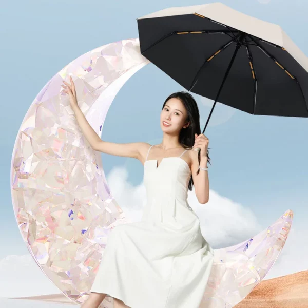 Xiaomi 24 Bone Folding Umbrella Fully Automatic Double Bone SPF 50 UV Protection Rain Resistance Strong Wind Resistance Umbrella - Image 5