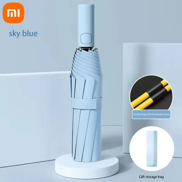 Xiaomi 24 Bone Folding Umbrella Fully Automatic Double Bone SPF 50 UV Protection Rain Resistance Strong Wind Resistance Umbrella - Image 12