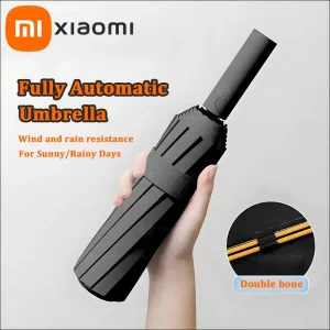 Xiaomi 24 Bone Folding Umbrella Fully Automatic Double Bone SPF 50 UV Protection Rain Resistance Strong Wind Resistance Umbrella