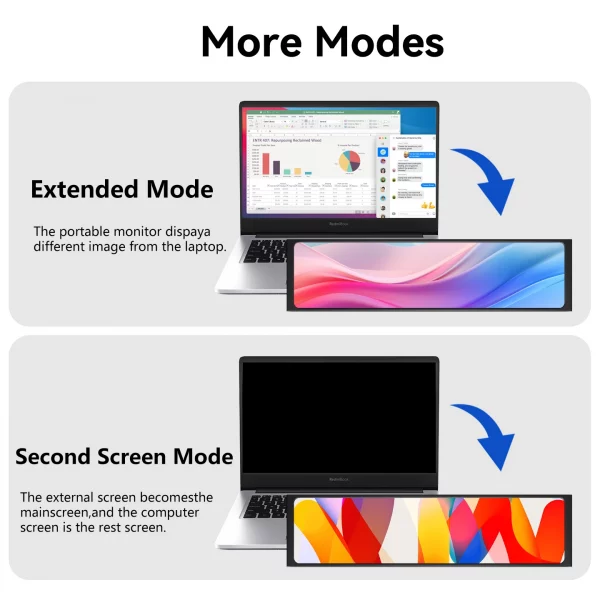 11.3 Inch Portable Touch Screen Monitor Small Size IPS Display VESA Compatible HDMI/USBC Dual Connectivity for Laptop Use - Image 4