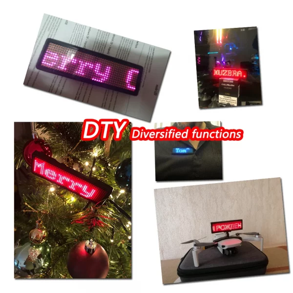 Bluetooth LED Module Name Badge DIY Programmable Scrolling Message Board Mini LED Display HD DIY Electronic Kit - Image 5