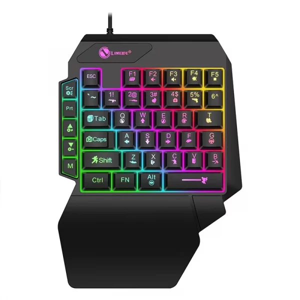 35keys One Handedly Single Hand Mini Gaming Keyboard Usb Ultra-slim Wired Backlight Keyboard for Laptop Desktop PC Smartphone - Image 7